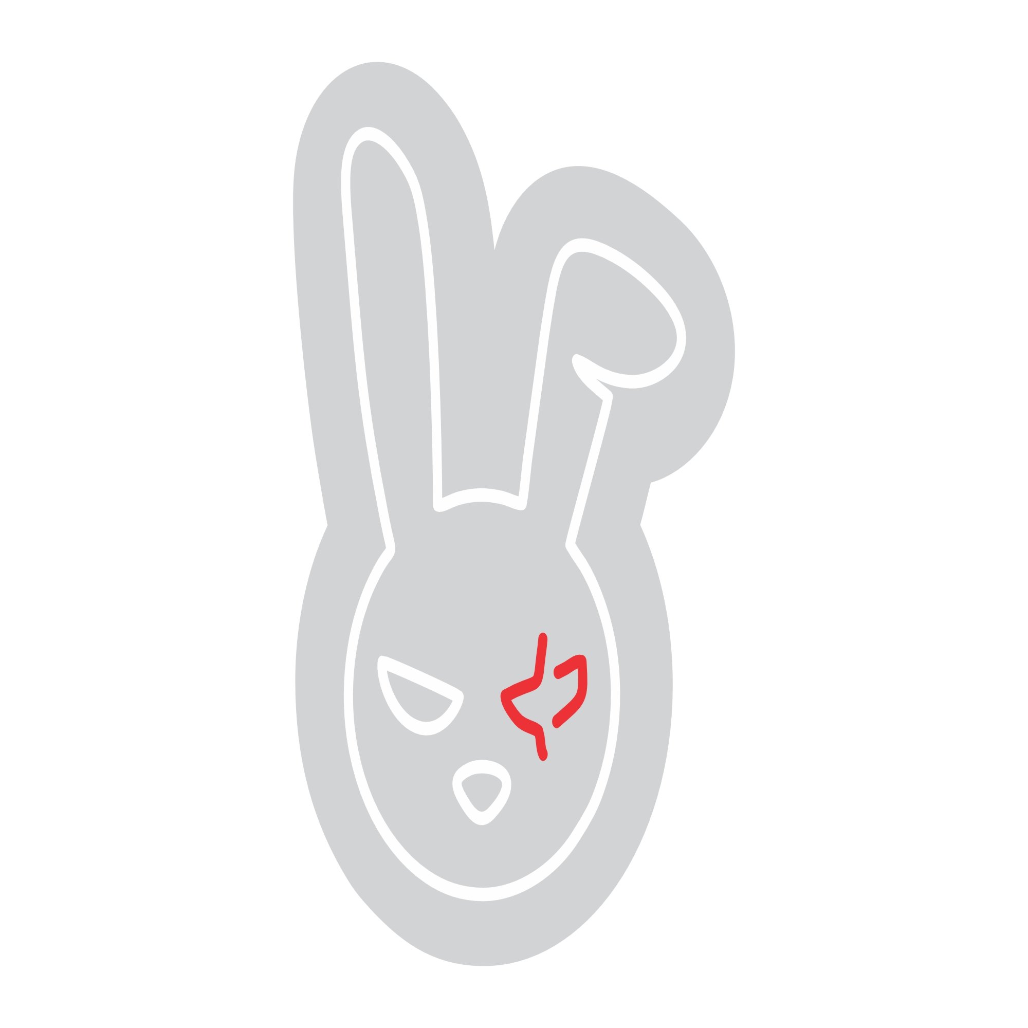 Custom Neon | Bunny Face Neon Sign | 21x15 | White and Red Neon Sign for Home Decor 3