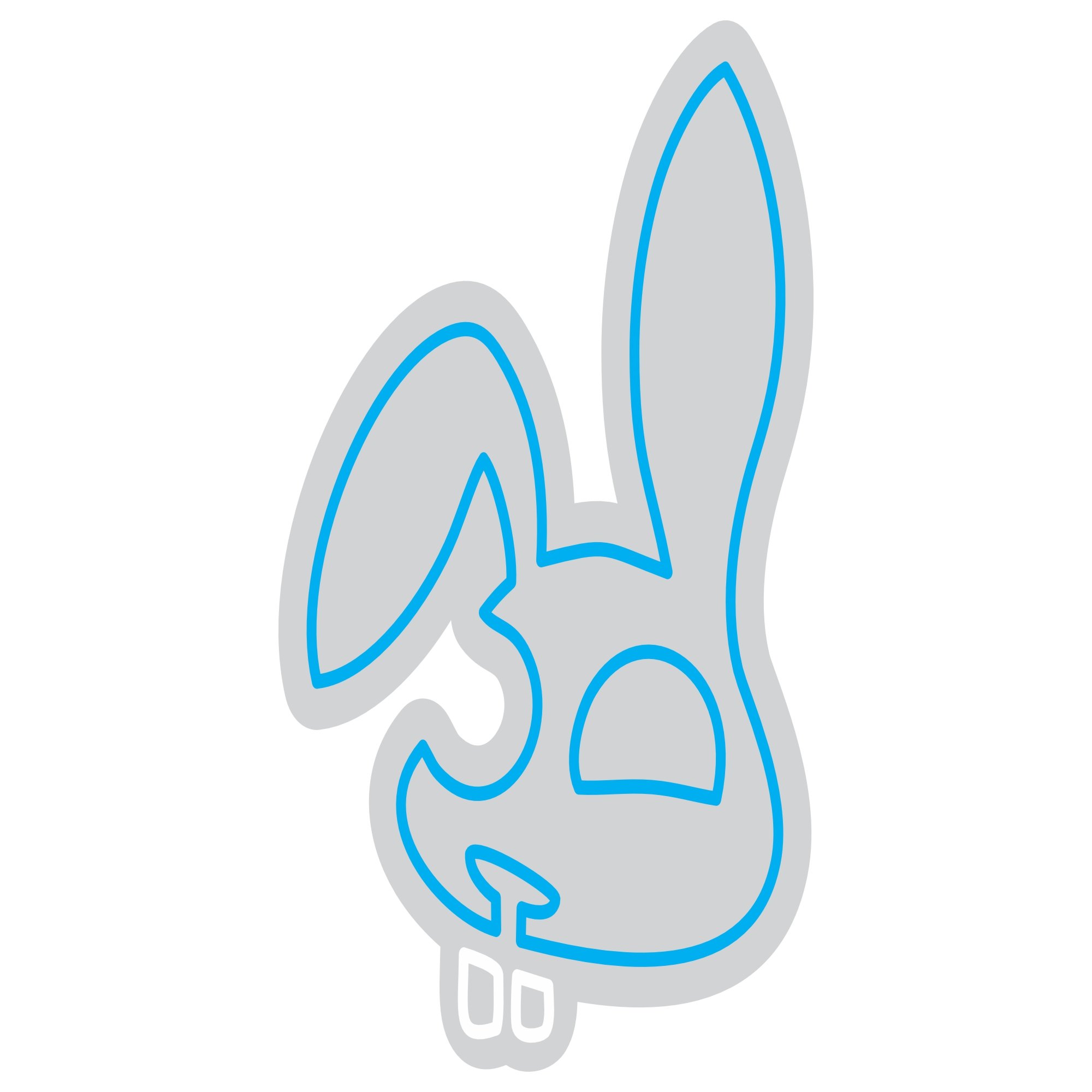 Custom Neon | Rabbit Face Neon Sign | 23x17 | Ice Blue Neon Sign for Room Decor 3