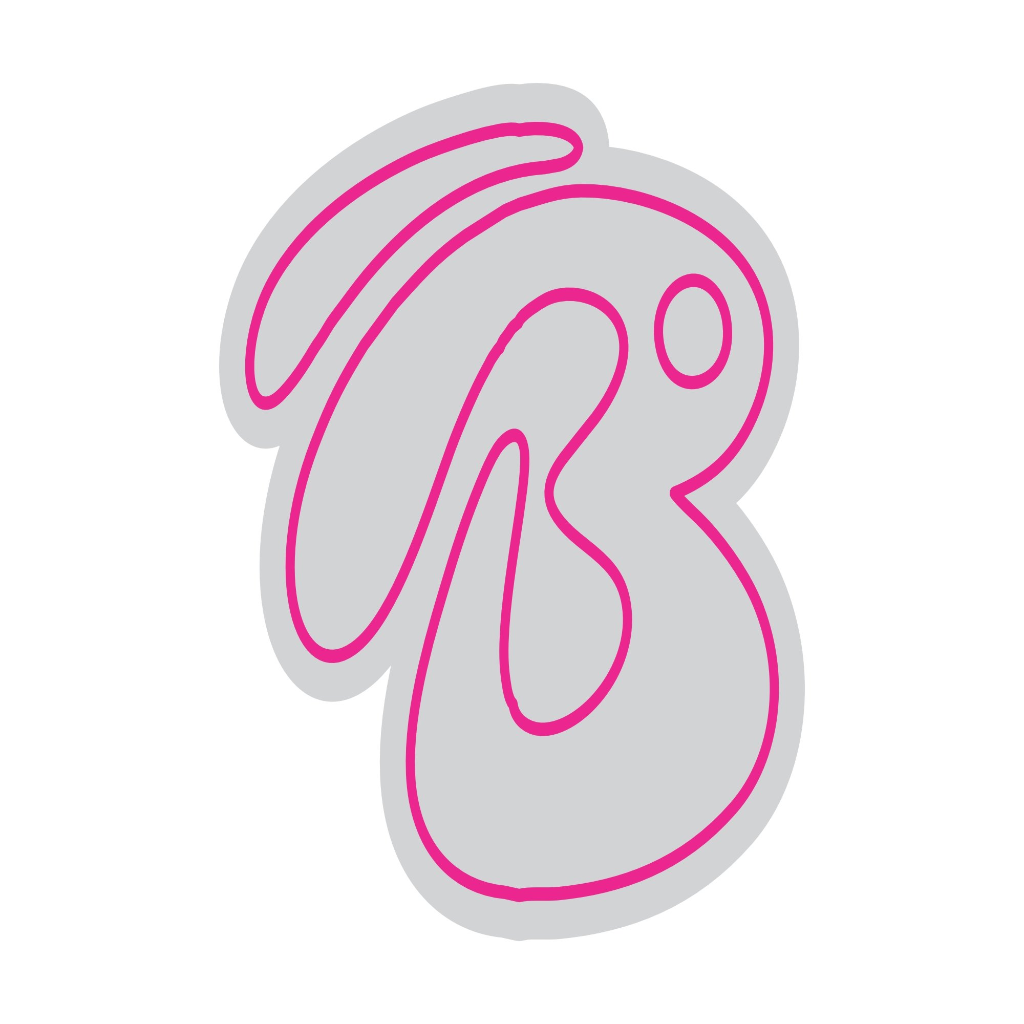 Custom Neon | Abstract Swirl Neon Sign | 20x20 | Hot Pink 3