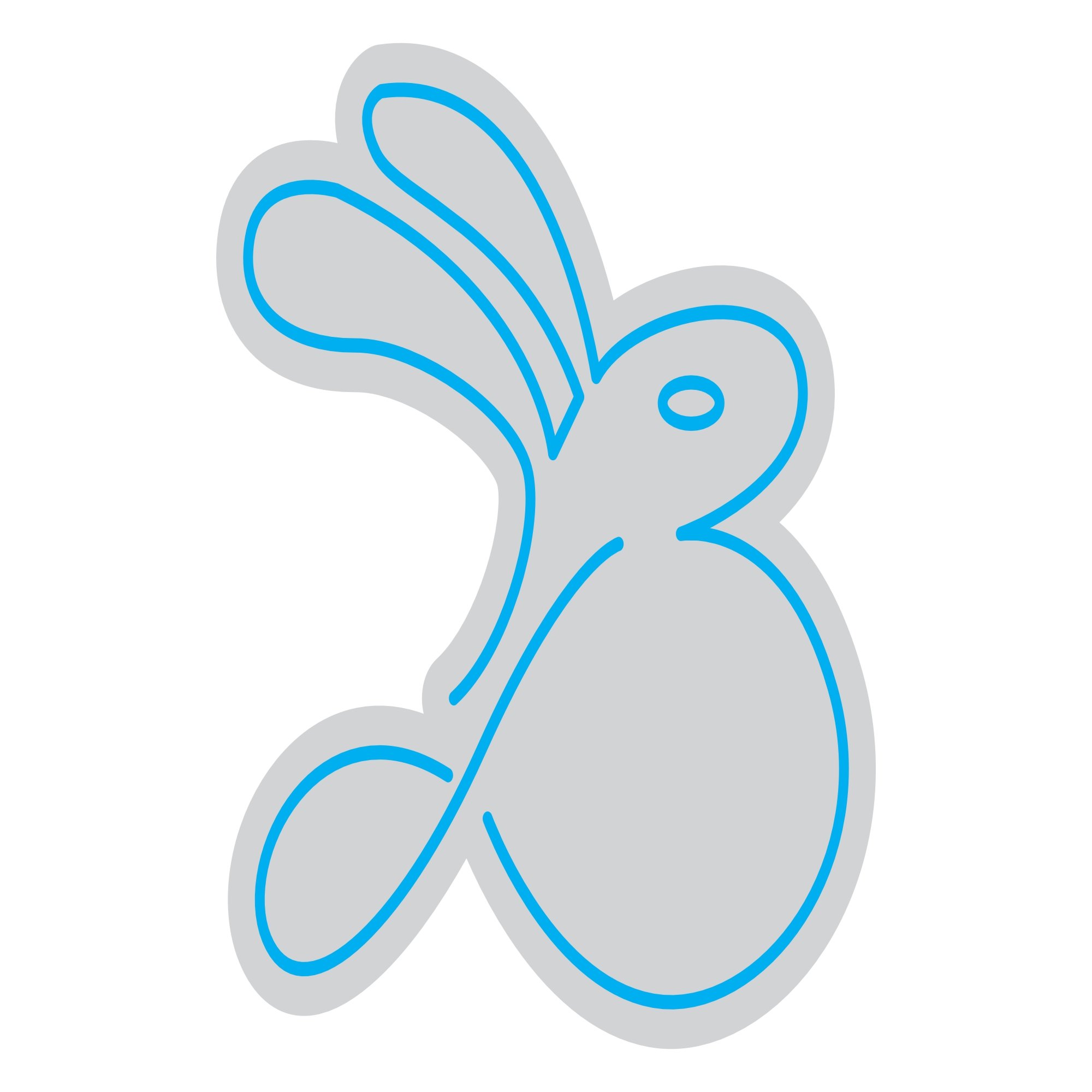 Custom Neon | Rabbit Design Neon Sign | 20x21 | Ice Blue Bright Neon Wall Art 3