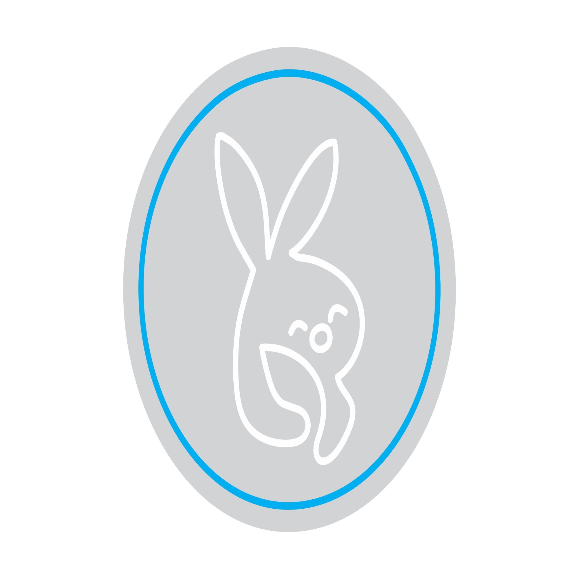 Custom Neon | Rabbit Face Neon Sign | 20x20 | White Blue Neon Sign for Room Decor 3