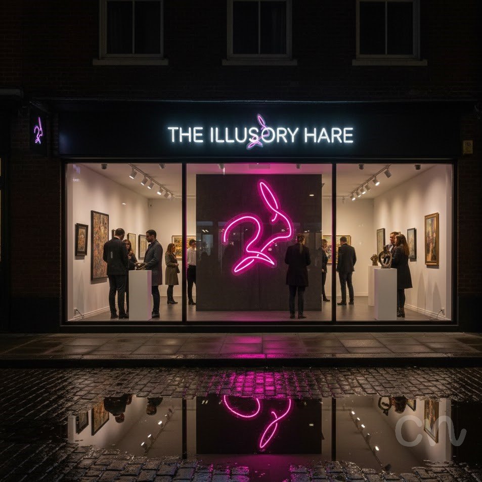 Custom Neon | Abstract Swirl Neon Sign | 20x21 | Hot Pink Warm Glow Elegant Decor 2