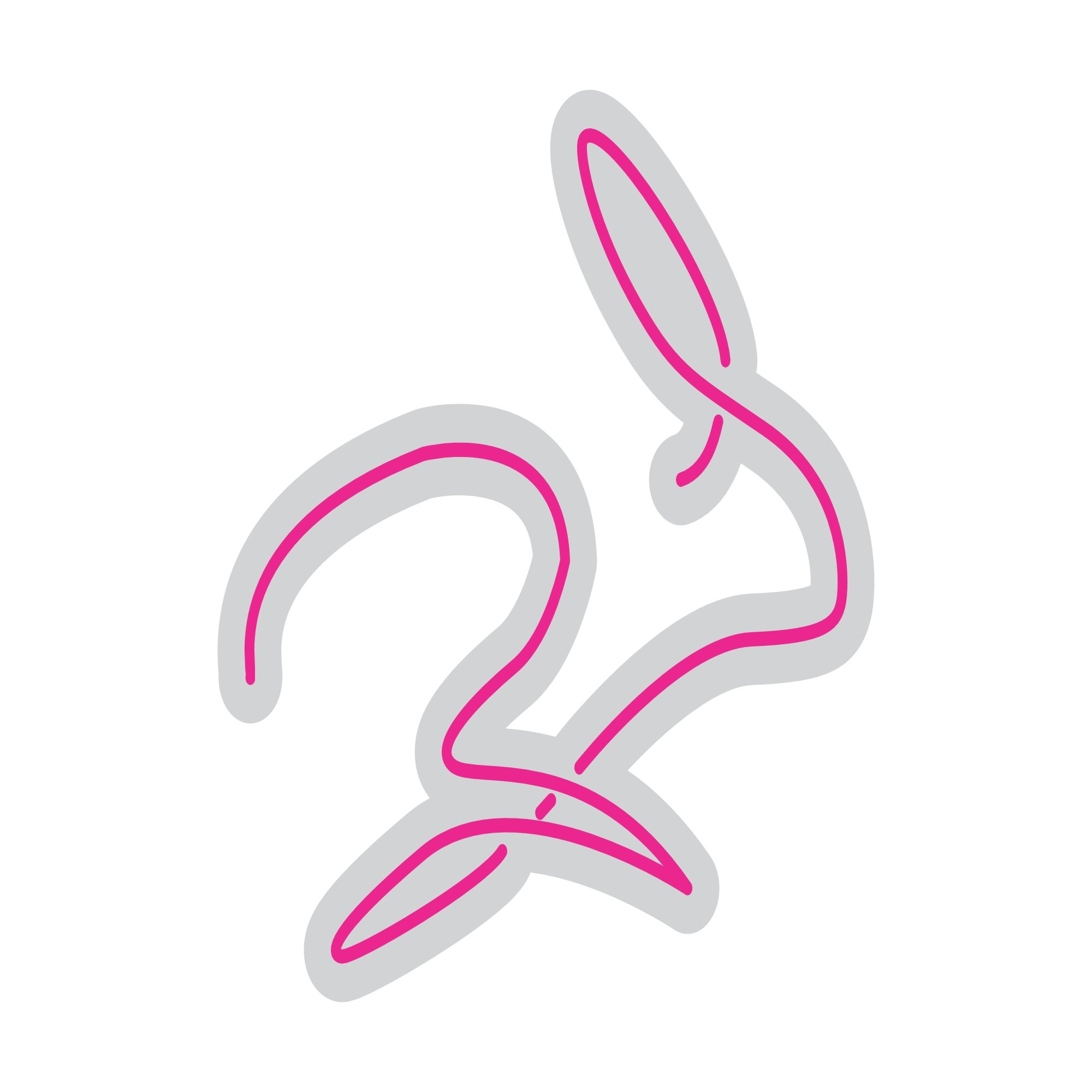 Custom Neon | Abstract Swirl Neon Sign | 20x21 | Hot Pink Warm Glow Elegant Decor 3