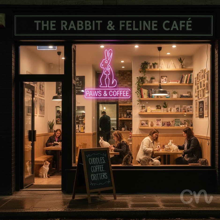 Custom Neon | Rabbit Neon Sign | 22x14 | Hot Pink Neon Sign for Decor and Parties