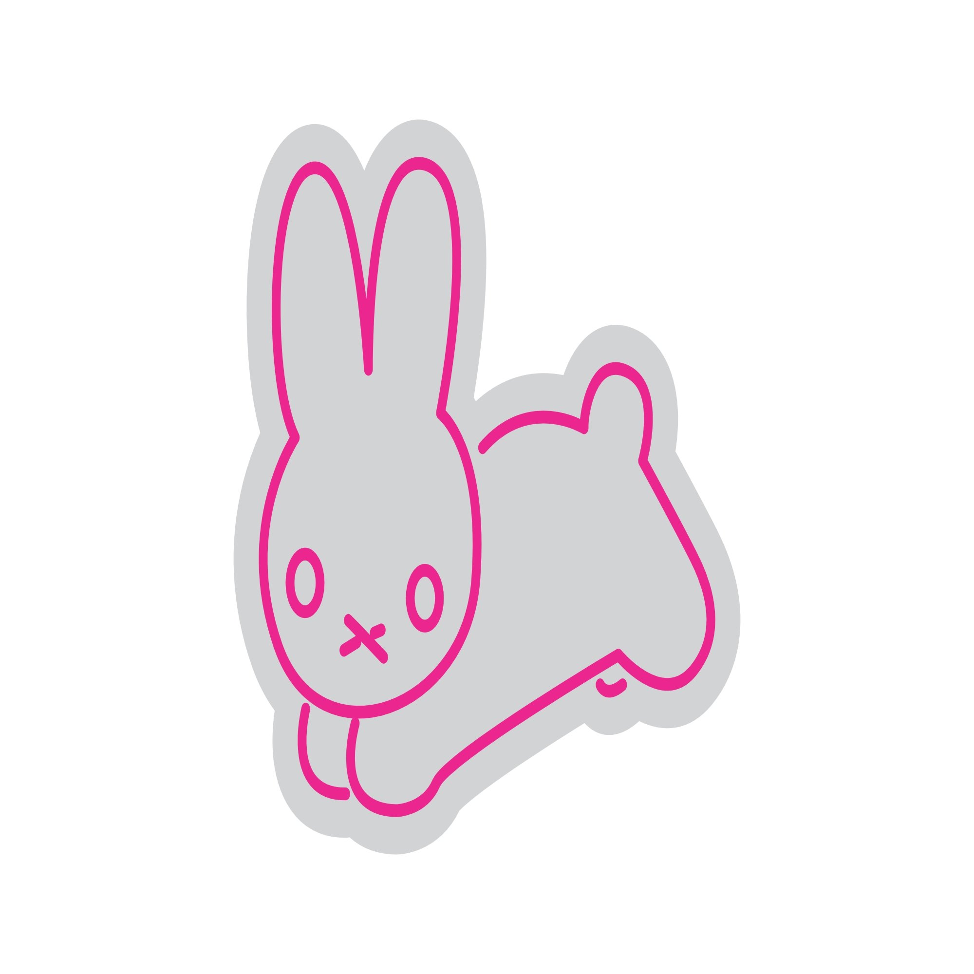 Custom Neon | Rabbit Design Neon Sign | 18x18 | Hot Pink 3