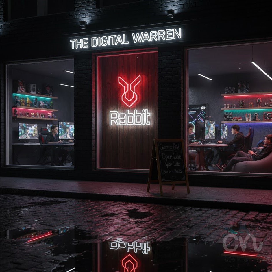 Custom Neon | Rabbit Neon Sign | 17x22 | Red and White Neon Sign for Home Decor 2