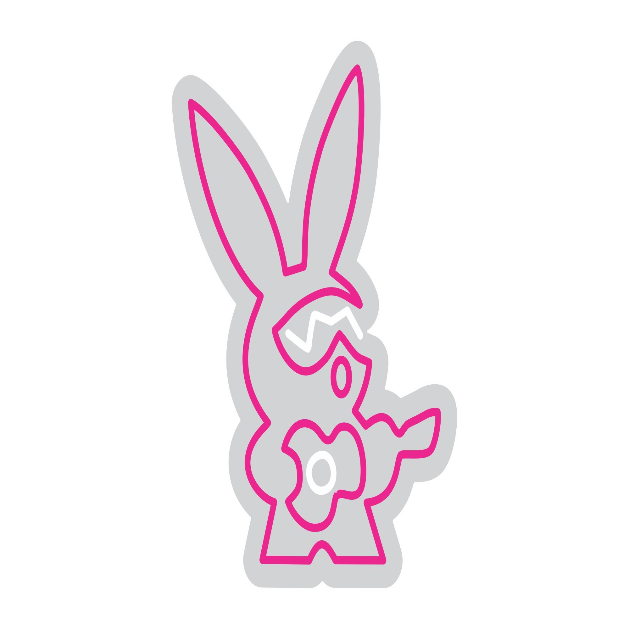 Custom Neon | Bunny with Guitar Neon Sign | 21x16 | Hot Pink 3