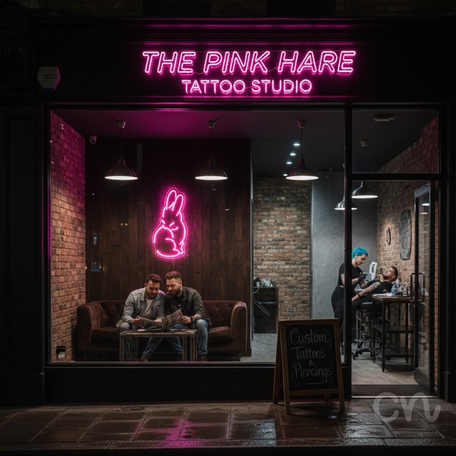 Custom Neon | Rabbit Neon Sign | 20x14 | Hot Pink Bright Decorative Wall Art