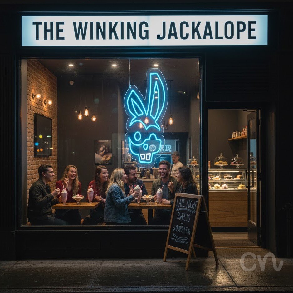 Custom Neon | Bunny Skull Neon Sign | 23x15 | Ice Blue Neon Light for Room Decor