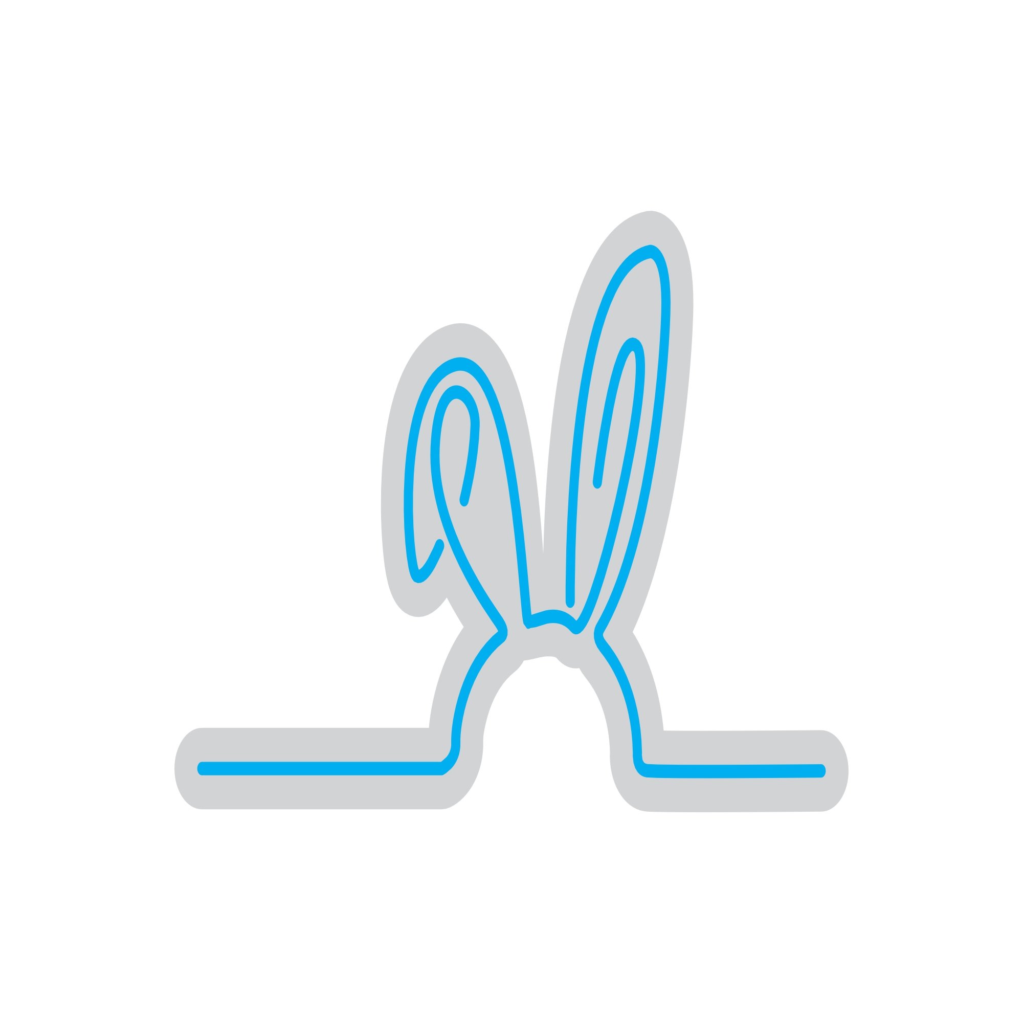 Custom Neon | Bunny Ears Neon Sign | 14x23 | Ice Blue 3