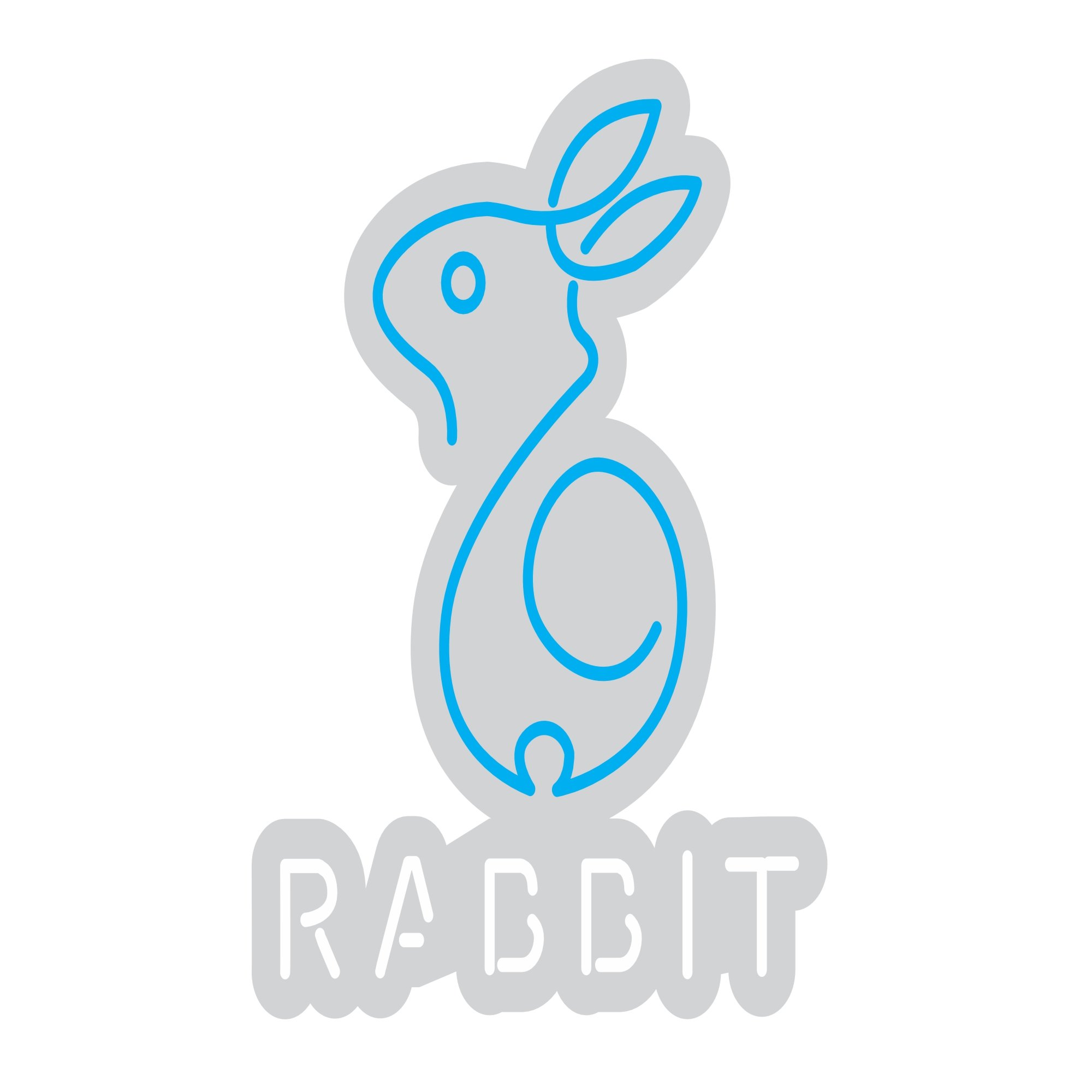 Custom Neon | Rabbit Neon Sign | 21x18 Inches | Ice Blue Neon Sign for Home Decor 3