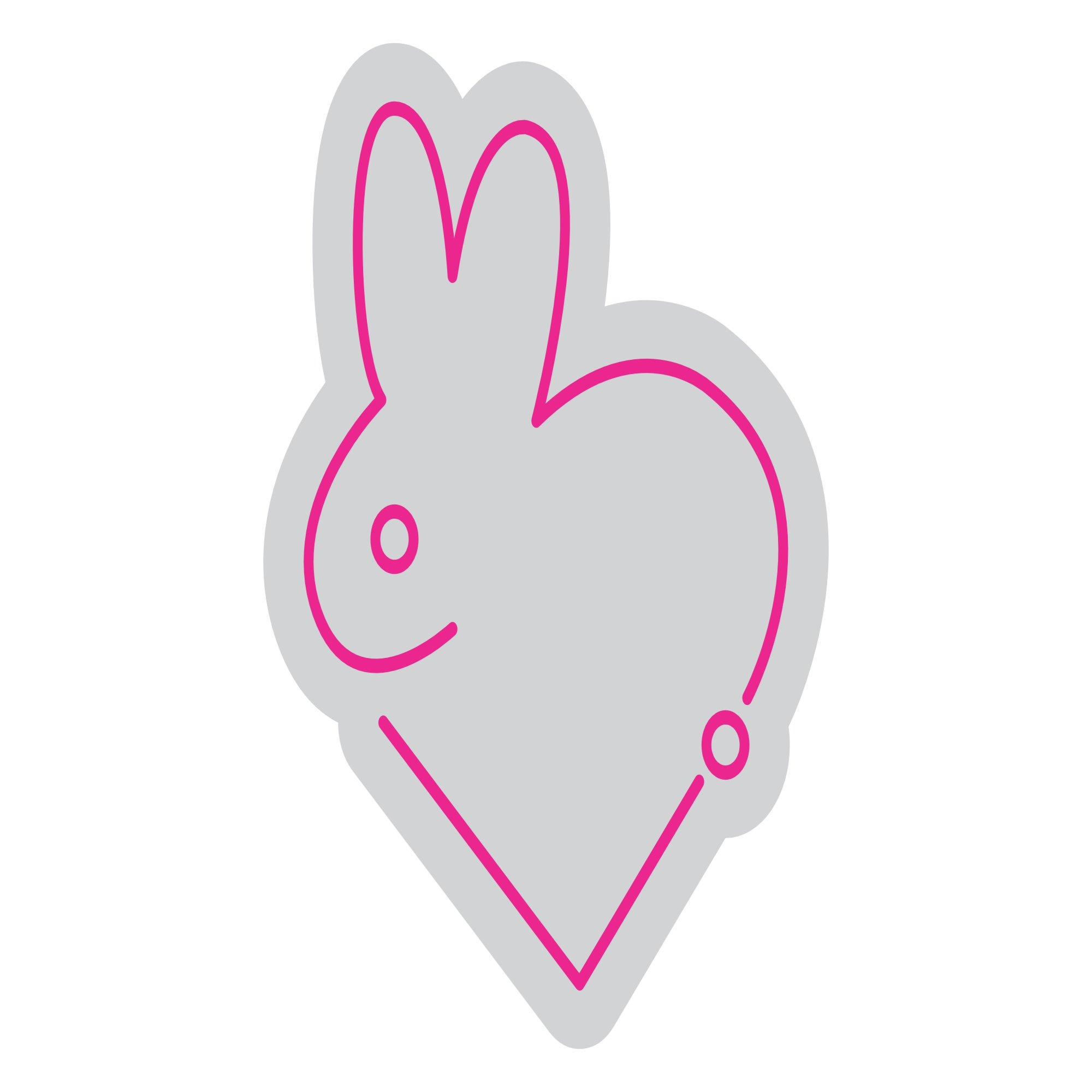 Custom Neon | Rabbit Neon Sign | 22x18 | Hot Pink Neon Sign for Decor or Bedroom 3