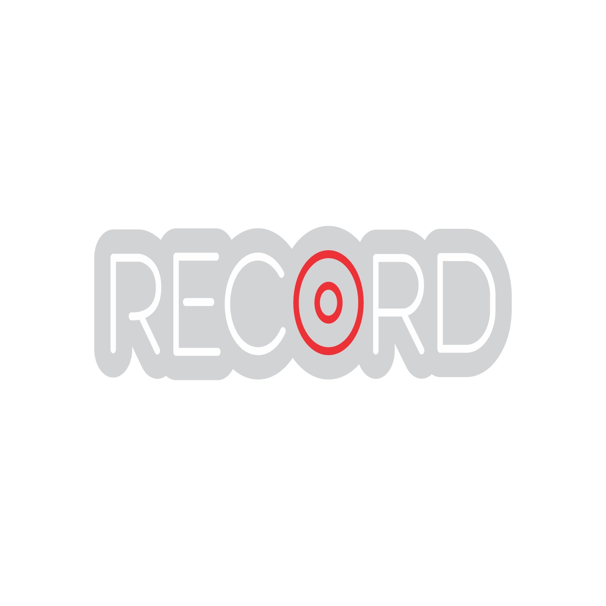 Custom Neon | Record Neon Sign | 6x24 | Red and White Neon Sign for Rooms Bar Gaming 3