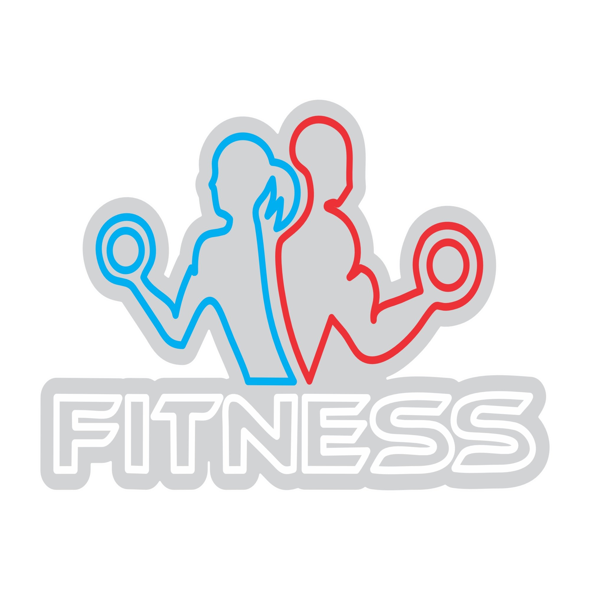 Custom Neon | Fitness Neon Sign | 16x26 | Blue Red White Neon Sign for Gym Home Decor 3