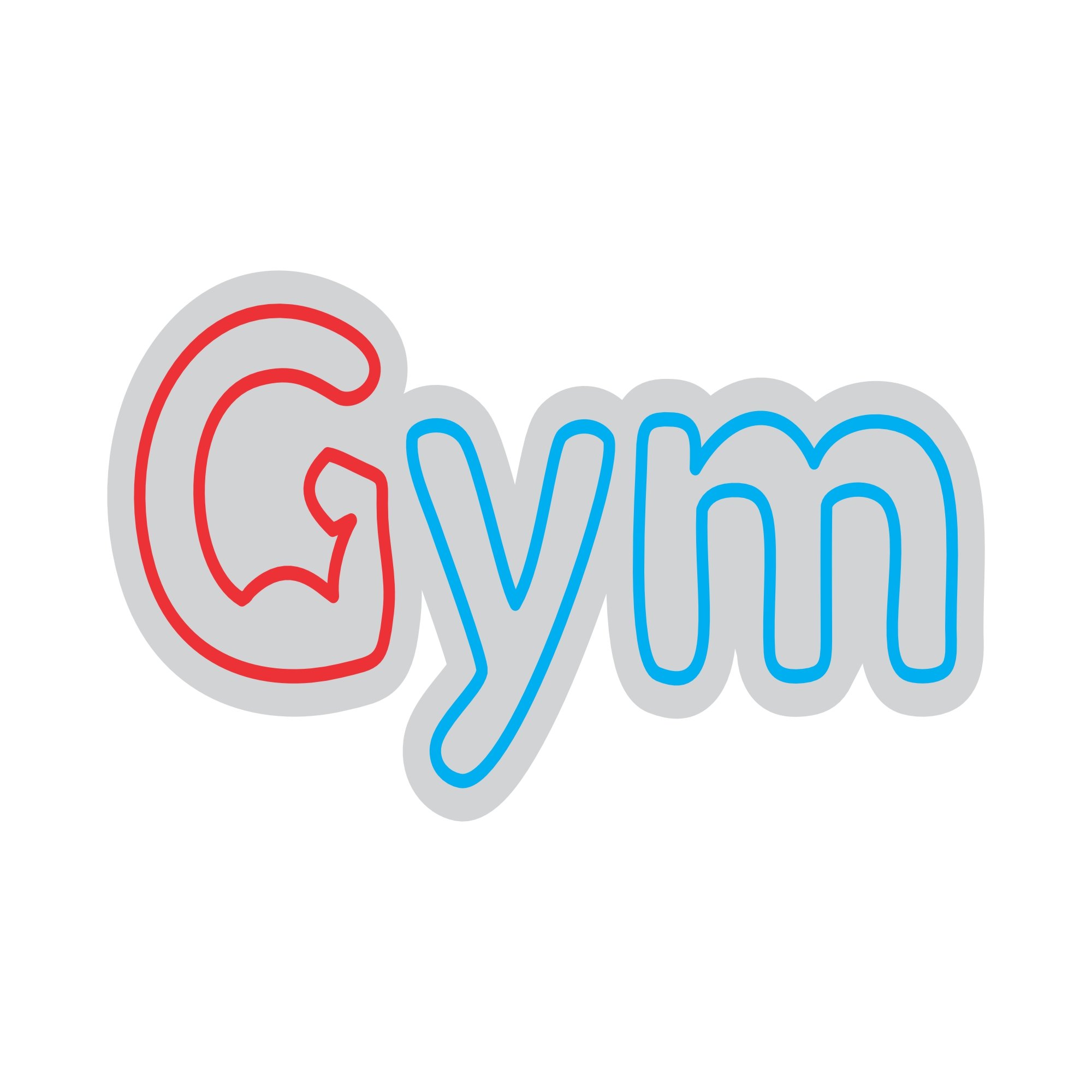 Custom Neon | Gym Neon Sign | 12x24 | Red and Blue Colors for Home and Gym Decor 3