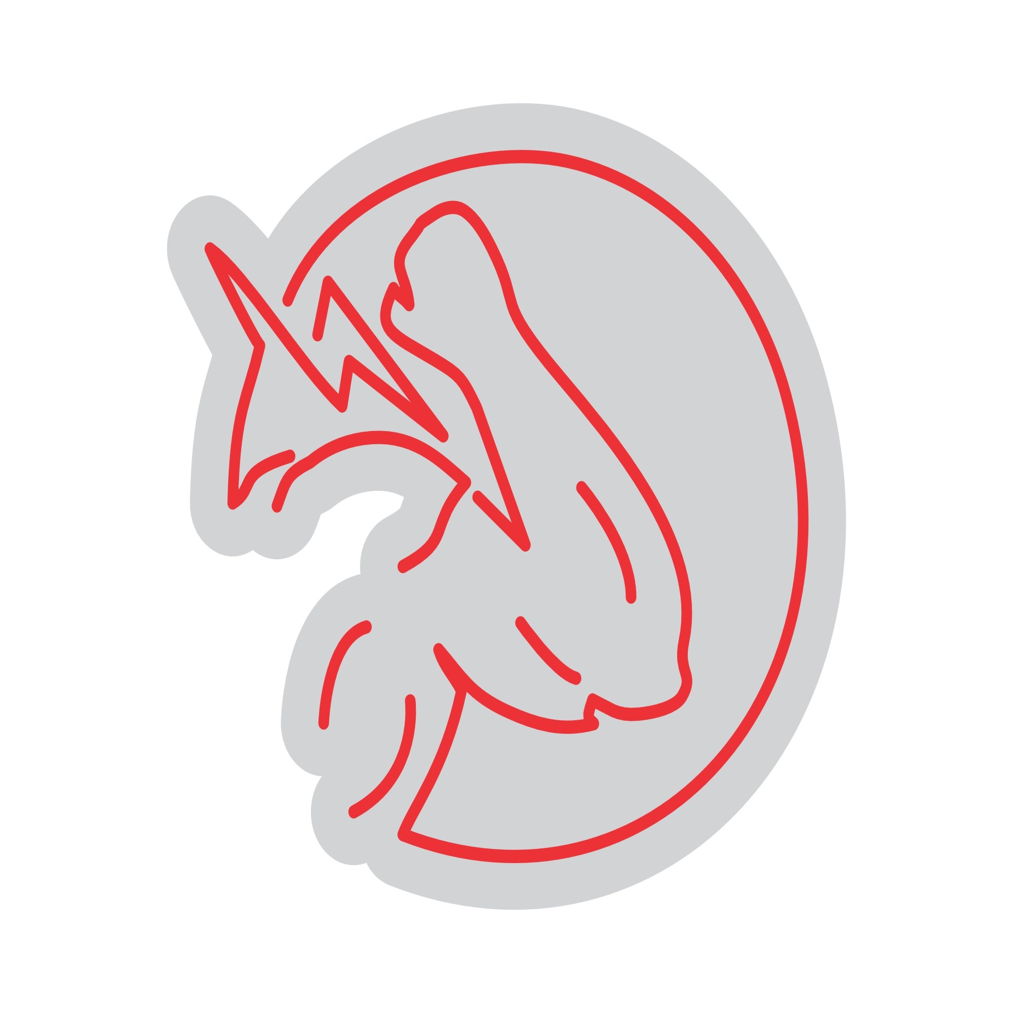 Custom Neon | Fish with Lightning Neon Sign | 19x20 | Red 3