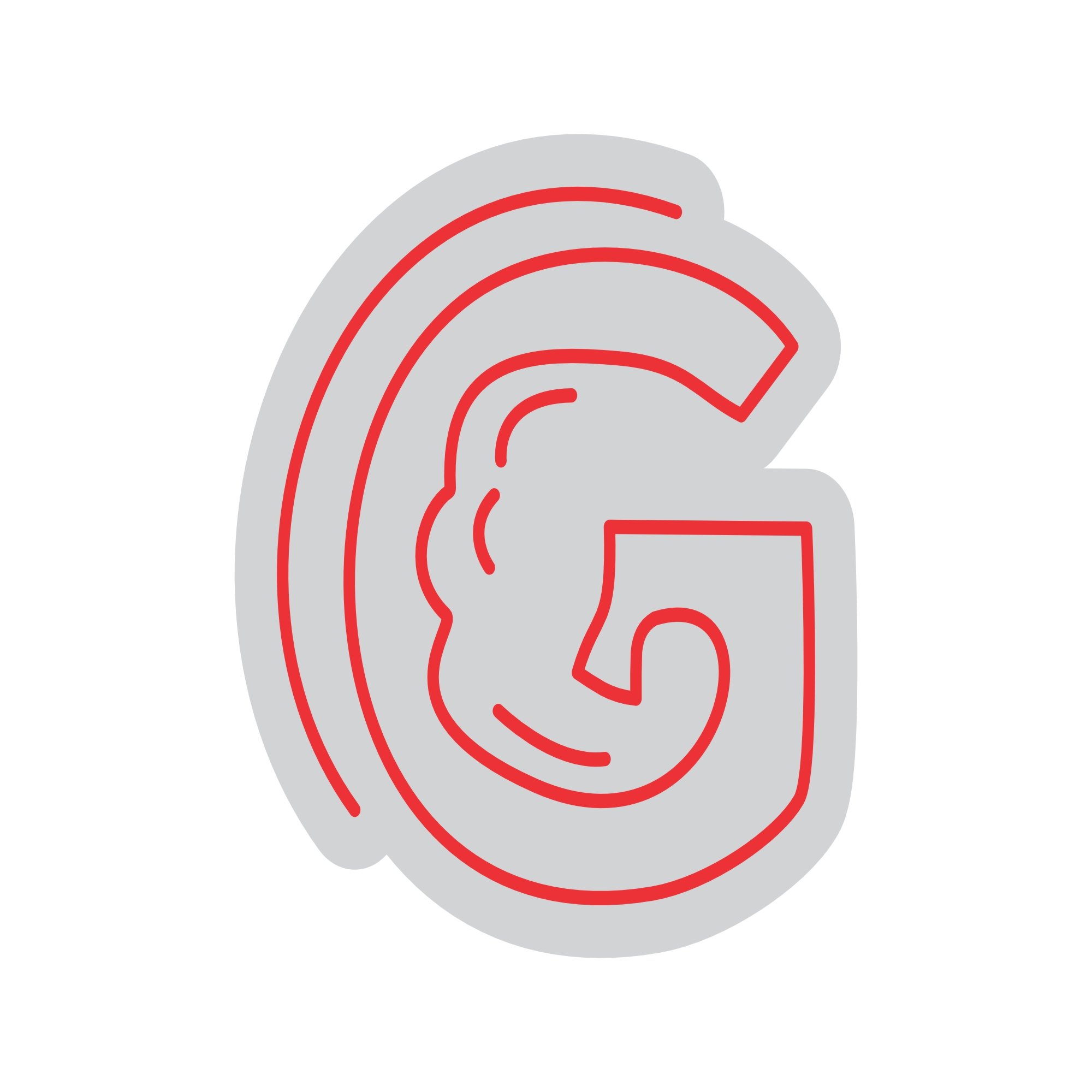 Custom Neon | G Neon Sign | 18x17 Inches | Red Color Stylish Decorative Light 3