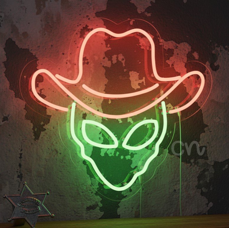 Custom Neon | Neon Flex Alien Glow Sign LED Plug-in Light | 16x17