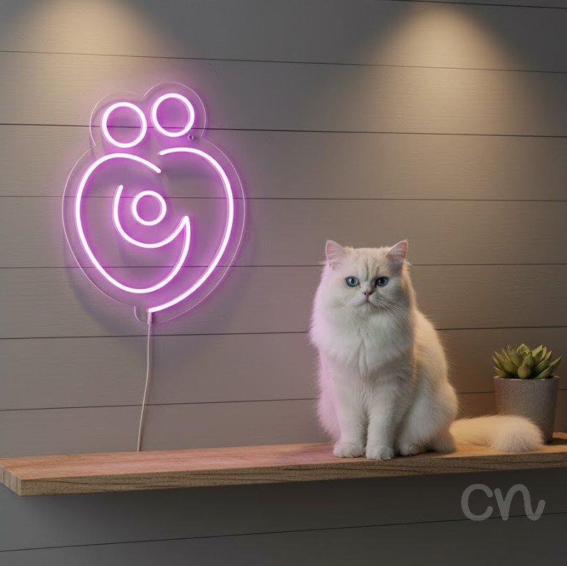 Custom Neon | Family Design Neon Sign | 21x16 | Hot Pink 2