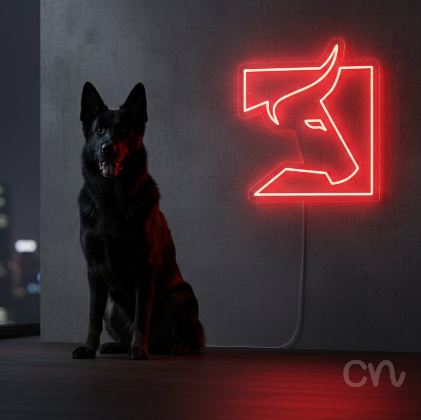 Custom Neon | Bull Head Neon Sign | 23x20 Inches | Red Neon Sign for Home Bar Decor 2