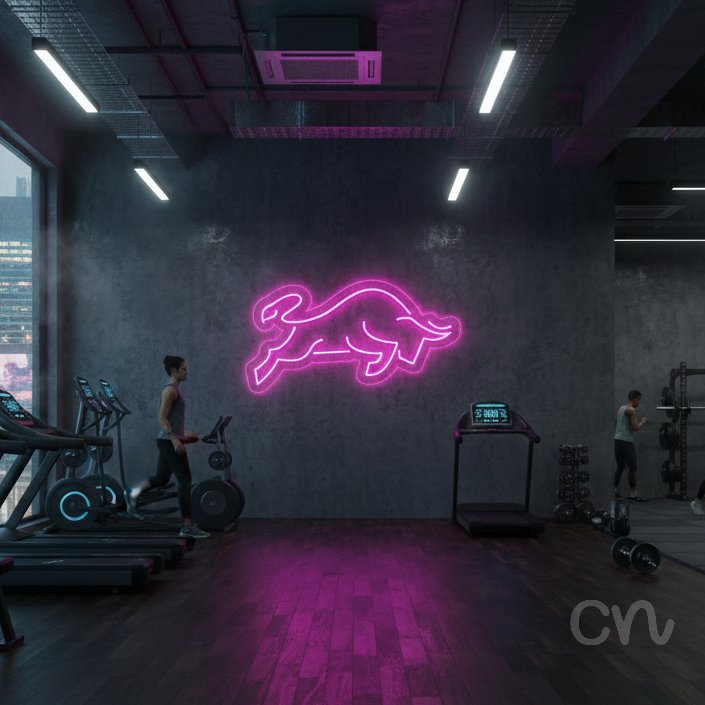 Custom Neon | Bull Head Neon Sign | 13x24 | Hot Pink Neon Sign for Walls and Decor