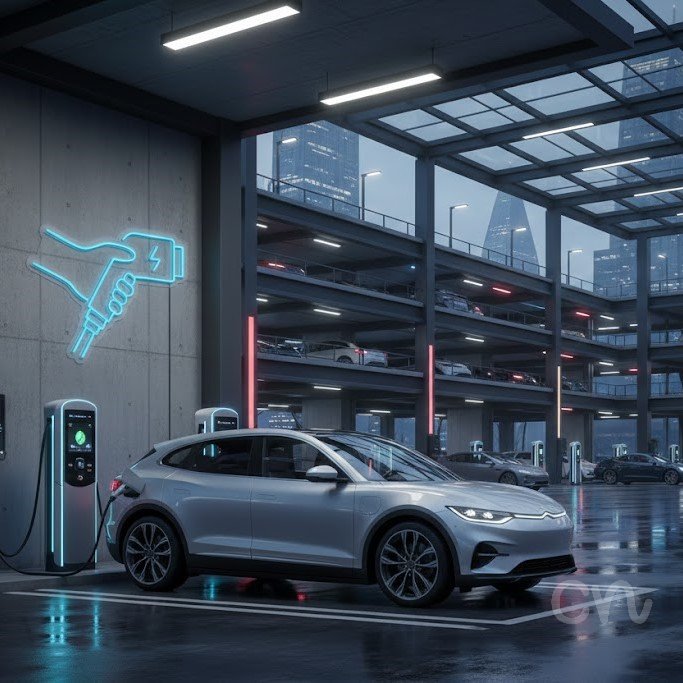 Custom Neon | Electric Charger Neon Sign | 18x24 | Ice Blue Handcrafted Neon Sign 2