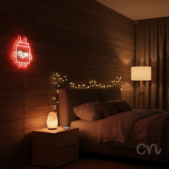 Custom Neon | Robot Design Neon Sign | 23x18 | Red and White Sign 2