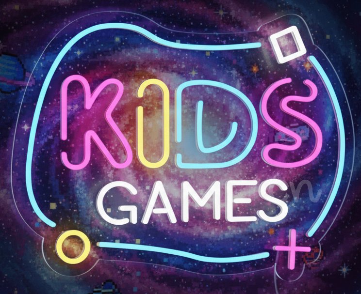 Custom Neon | Kids Games Neon Sign | 17x22 | Multicolor