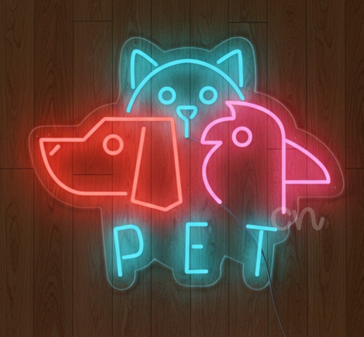 Custom Neon | Pet Neon Sign 19x24 Inch | Multicolor