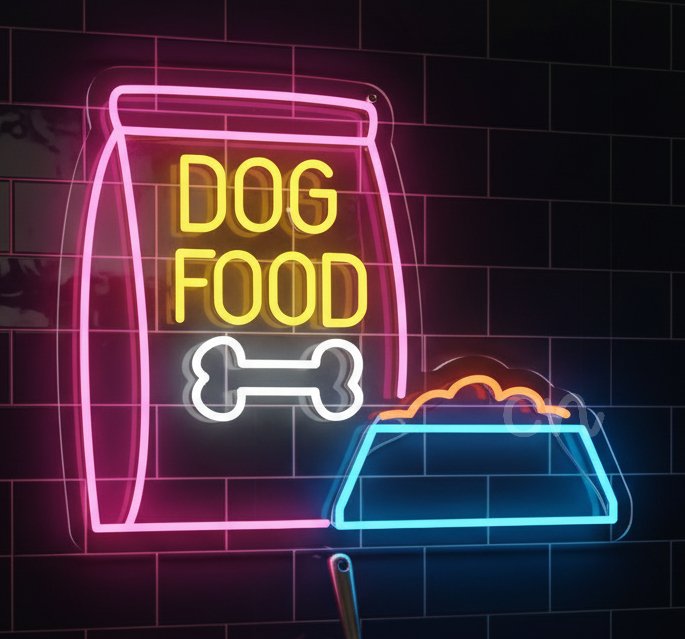 Custom Neon | Dog Food Neon Sign | 19x24