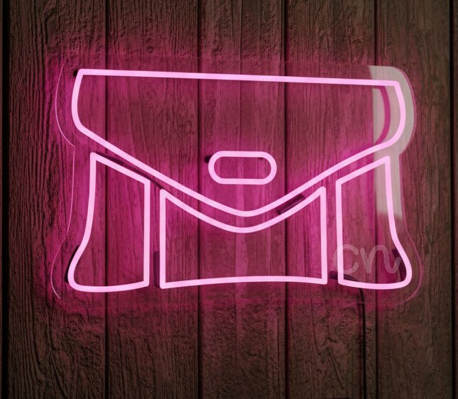 Custom Neon | Envelope Clutch Handbag Neon Sign | 14x23 Inch