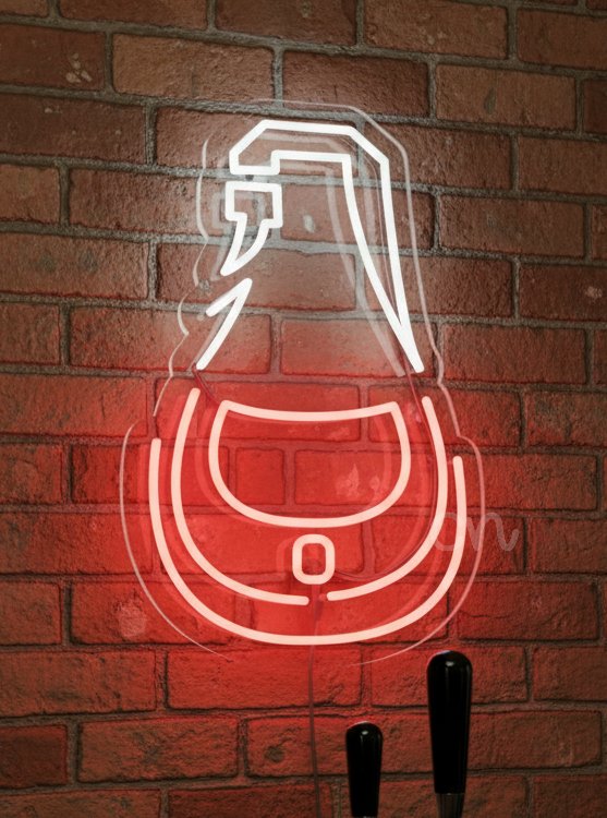 Custom Neon | Custom Neon Sign | 21x14 Inch Handbag Shape Red & White