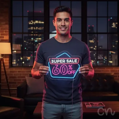 Custom Neon | Super Sale 60% Off Neon Sign | 20x24 | White Hot Pink Light Blue