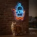 Custom Neon | 50% Neon Sign | 22x18 | Blue and Orange Neon Sign for Home Decor 2