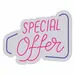 Custom Neon | Special Offer Neon Sign | 22x28 Inches | Hot Pink and Blue Neon Sign 3