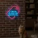 Custom Neon | It Was on Sale Neon Sign | 23x21 | Light Blue and Red Neon Sign 2