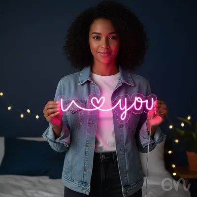 Custom Neon | Love You Neon Sign | 10x30 | Hot Pink