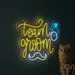 Custom Neon | Team Groom Neon Sign | 30x29 Inches | Yellow Blue White Colors 2