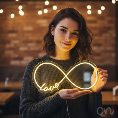 Custom Neon | Love Neon Sign | 15x30 | Yellow Bright Wall Decor for Home and Parties