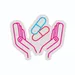 Custom Neon | Hands Holding Capsules Neon Sign | 18x22 | Multicolor 3