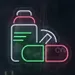 Custom Neon | Medicine Bottle with Capsule Neon Sign | Creative Healthcare Wall Art for Clinics, Pharmacies, Bars, and Modern Interiors | LED Red Green White Light | 20x22 | Multicolor 2