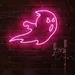 Custom Neon | Glowing Ghost Neon Sign | 18x24 Red LED Wall Light 2