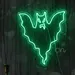 Custom Neon | Demon Ghost Shape Neon Sign | Energy-Efficient LED Wall Light for Halloween, Parties, Bars, and Themed Decoration | 24x21 | Green 1