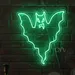 Custom Neon | Demon Ghost Shape Neon Sign | 24x21 | Green 2