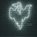 Custom Neon | Ghost Shape Neon Sign | 24x20 | Gray 1