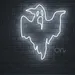 Custom Neon | Ghost Shape Neon Sign | Energy-Efficient LED Wall Decor for Halloween, Parties, Events, and Home Decoration | 24x20 | Gray 2