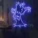 30x24 Haunted Tree Neon Sign – Spooky Blue LED Wall Light for Halloween Parties, Haunted Houses & Creepy Outdoor Decor – Glowing Scary Tree Silhouette for Gothic Homes & Seasonal Atmosphere 1