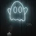Custom Neon | Cute Ghost Neon Sign | Blue | 24x24 2