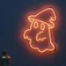 Wizard Ghost Neon Sign – 24x18 Spooky LED Wall Light with Witch Hat, Halloween Neon Art for Bar, Bedroom, Haunted House, Party, Gothic Decor, Creepy Cute Ghost LED for Horror Fans & Neon Collectors 1