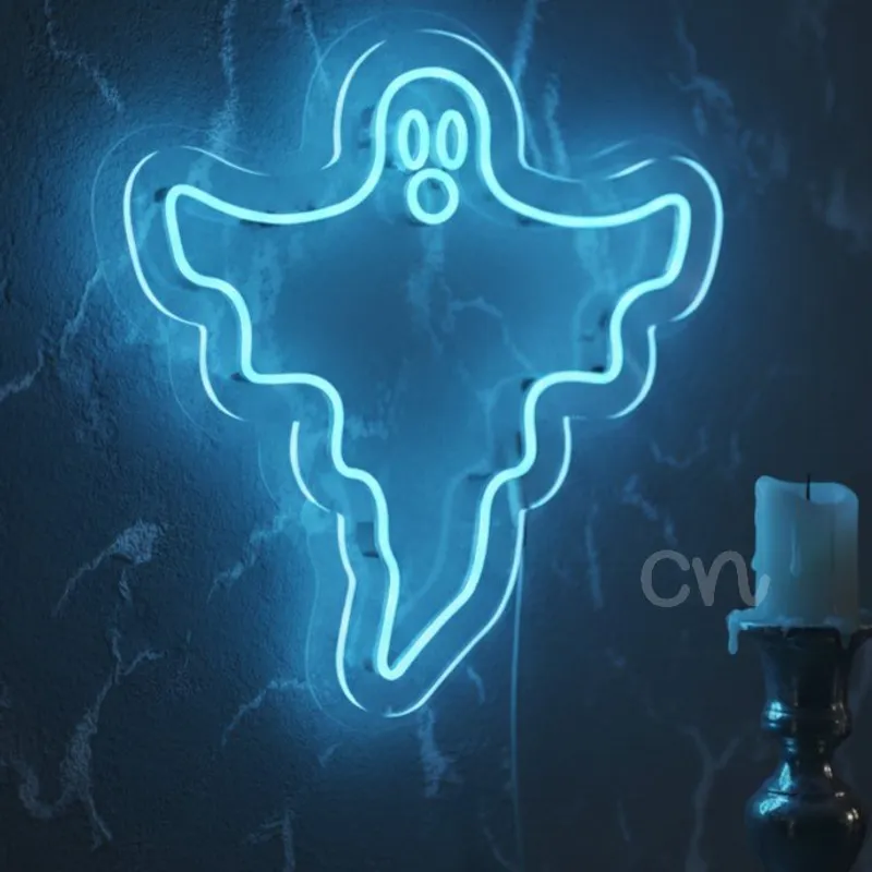 Custom Neon | Blue Ghost Neon Sign | 24x22